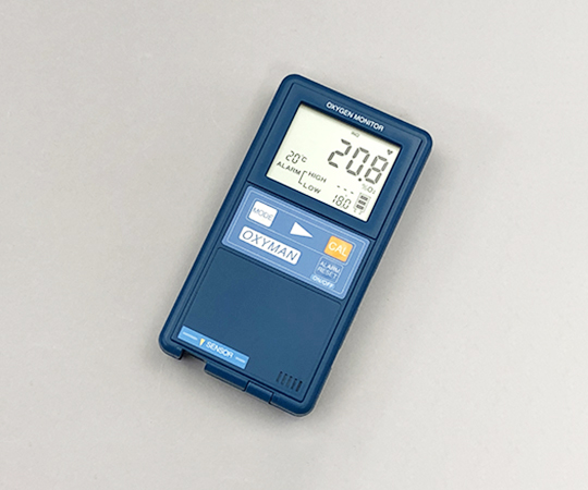 酸欠警報ユニット　センサー内蔵型　回転灯直付け センサーが搭載された回転灯の側面が見える状態