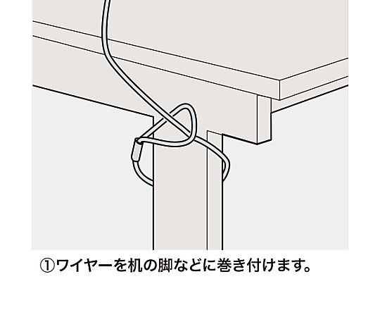 セキュリティスロット用ロック 細かな溝が施された表面のロックデザイン