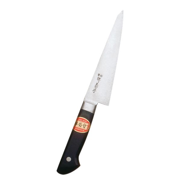 包丁　堺菊守　日本鋼　口金付　骨スキ東型15cm　N-300　河村刃物画像