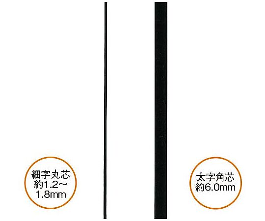 水性マーカー　プロッキー　太・細　黒 細かな線が描ける太さのマーカーが立てて並んでいる様子