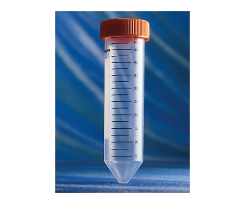 遠沈管　50mL　ポリプロピレン製プラグシールキャップ　ラック付　1ケース(25個×20パック入)画像
