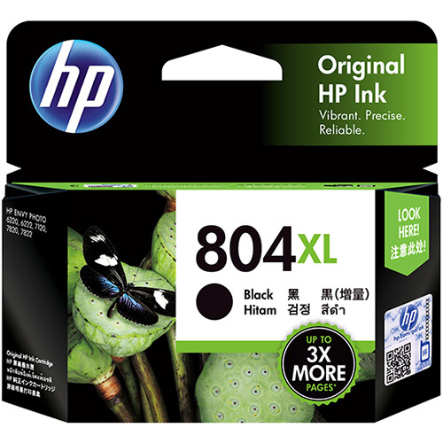 HP804XL ｲﾝｸｶｰﾄﾘｯｼﾞ 黒 増量 T6N12AA 1個画像