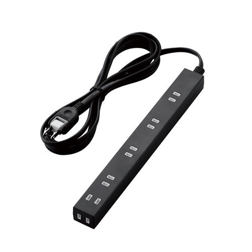 広々タップ　雷ガード　６個口　３．０ｍ　ブラック