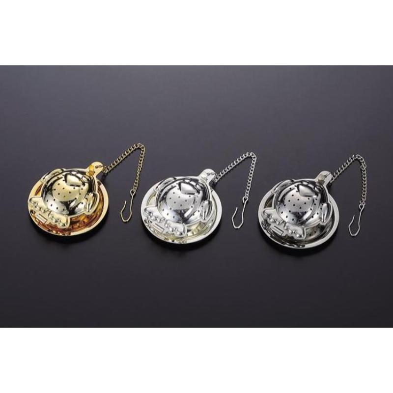 喫茶用品 ティーストレーナー ペンギン ゴールド画像