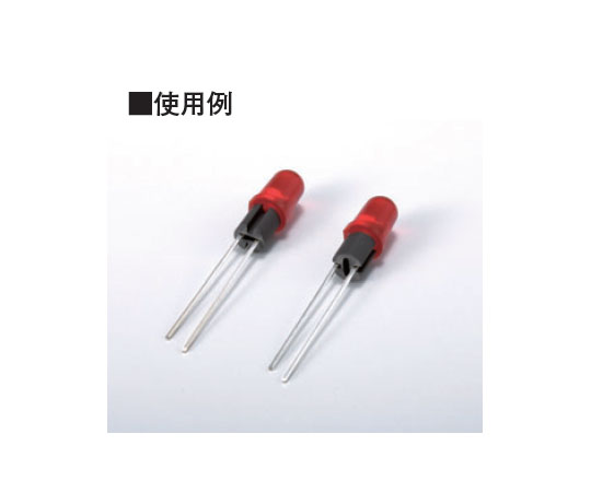 LED用スペーサー　6mm（100個入） 透明な袋に入ったスペーサーが整然と並んでいる様子