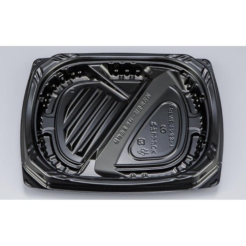 シーピー化成 弁当容器 CBFNビルト8S-1 黒 本体画像