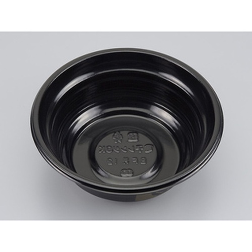 シーピー化成 どんぶり容器 BF丼12 黒つづみ 本体 発泡画像