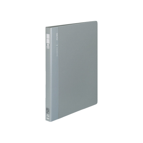 ３０穴リングファイル　灰　Ａ４縦　背幅２７ｍｍ