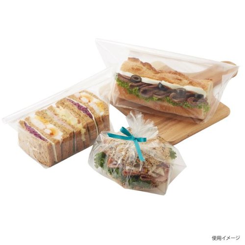 OPP袋 OPベーカリー袋 亀底24-15 ノッチ付 無地 バラ出荷 HEIKO(シモジマ)画像
