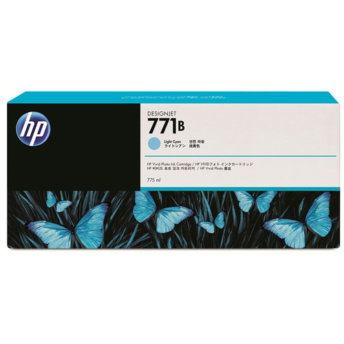 HP771B ｲﾝｸｶｰﾄﾘｯｼﾞ ﾗｲﾄｼｱﾝ 775mL 顔料系 B6Y04A 1個画像