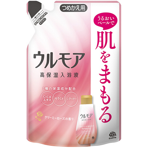 ｳﾙﾓｱ 高保湿入浴液 ｸﾘｰﾐｰﾛｰｽﾞの香り つめかえ用 480ml 1個画像
