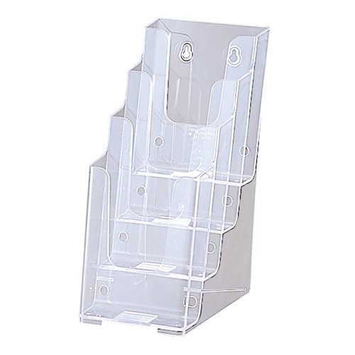 ｶﾀﾛｸﾞｽﾀﾝﾄﾞ A4 3つ折4段 外寸W123×H254×D203mm 1個画像