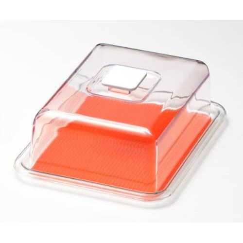 製菓・製パン用品 MT-1144 クリアラブリーハット 角ケーキ 大 オレンジ画像