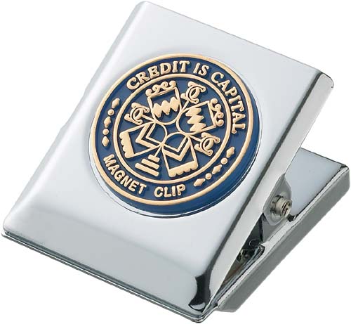 マグネットクリップ中　口幅３６ｍｍ青１０個入画像