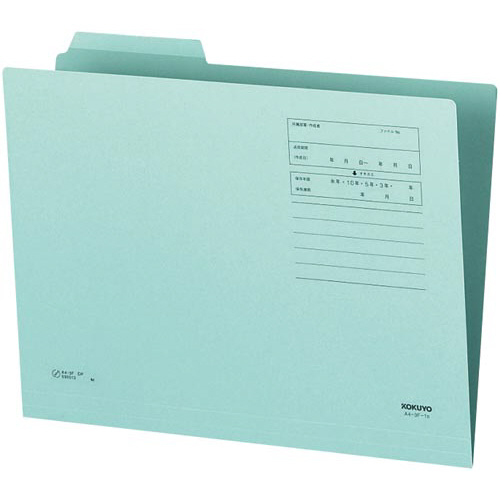 １／３カットフォルダーカラー第１見出しＡ４青１０枚画像