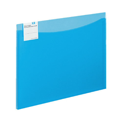 クリヤーホルダー〈２Ｐ　エンベロープＷ〉Ａ４薄青画像
