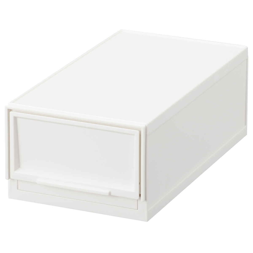 収納ケース ナチュラ クリアモジュール SS 約 幅19×奥行36×高さ13cm ホワイト画像