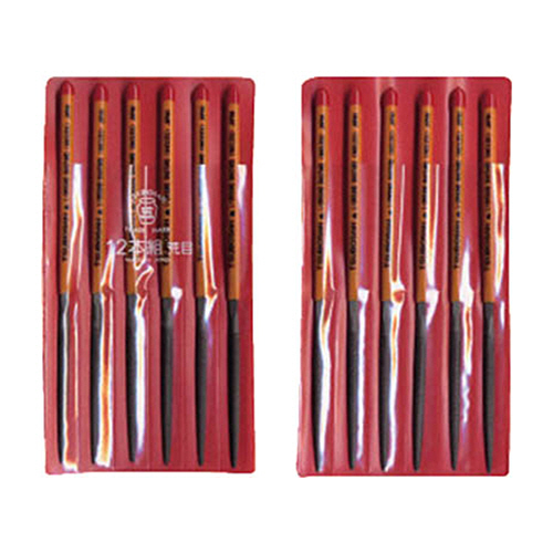 組ﾔｽﾘ 12本組(170mm) 半丸 荒目 1ﾊﾟｯｸ(12本)画像