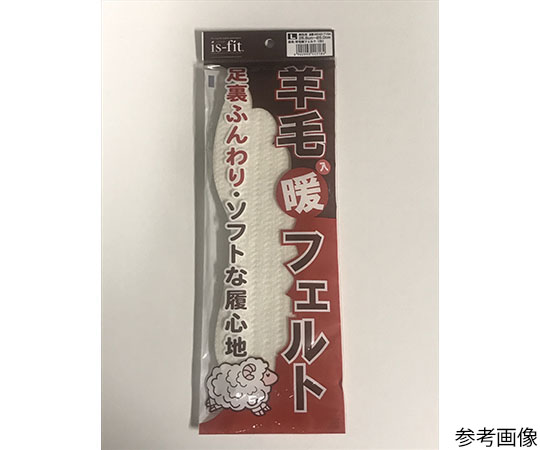 is-fit　羊毛暖フェルト　インソール　白　フリー画像