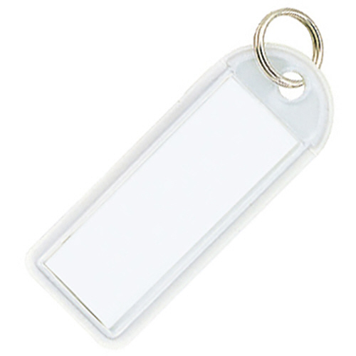 ｿﾌﾄｷｰﾎﾙﾀﾞｰ型名札 ｶｰﾄﾞ寸法42×17mm 白 1ｾｯﾄ(50個)画像