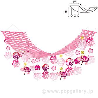 レトロ桜プリーツハンガー画像