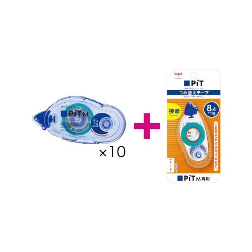 テープのりピットテープＭＳ８．４　１０個＋詰替１個画像
