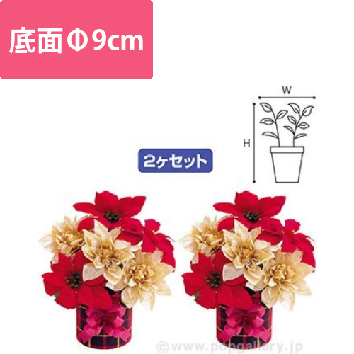 クリスマスチェックペアポット画像