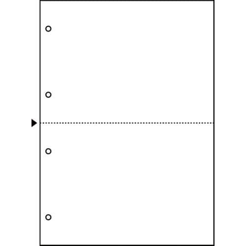 マルチプリンタ帳票　Ａ４　白紙２面４穴　１２００枚画像