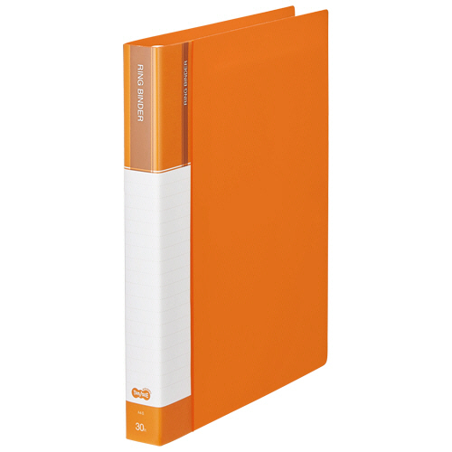 30穴ﾊﾞｲﾝﾀﾞｰ(PP表紙) A4ﾀﾃ 80枚収容 背幅36mm ｵﾚﾝｼﾞ 1冊