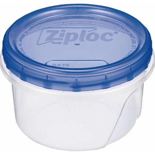 保存容器 ジップロック スクリューロック 473ml 2個入 旭化成ホームプロダクツ クリアなプラスチック容器が2個並んでいる様子