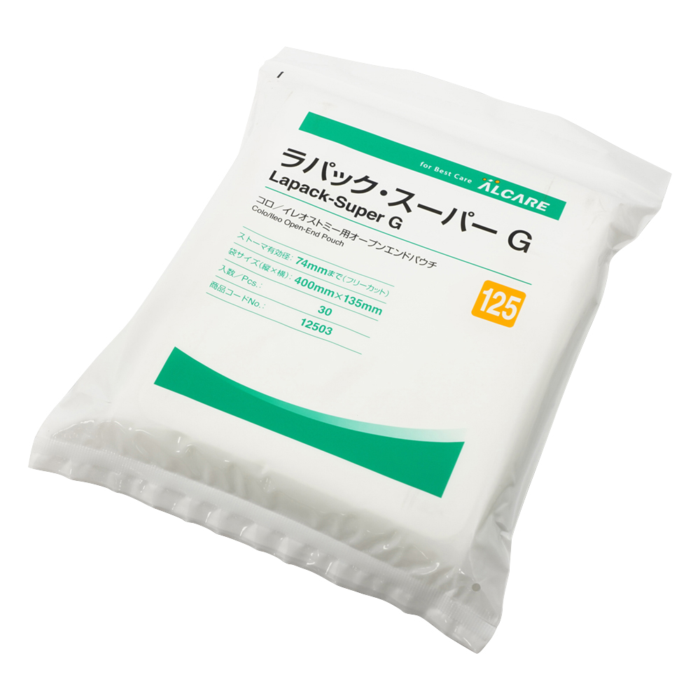 ラパック・スーパーG （コロ/イレオストミー用オープンエンドパウチ） 400×135mm 1箱（30枚入）