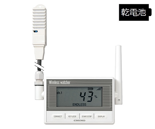 ワイヤレス ウォッチャ（監視機能付き無線ロガー）（温湿度センサケーブル1ｍ）　単３電池画像