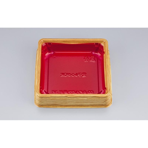 シーピー化成 どんぶり容器 BFハカマ集折35 杉板赤 本体(N)画像