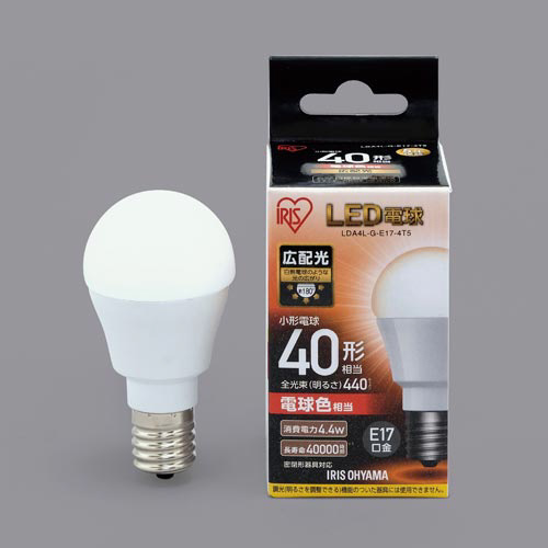 ＬＥＤ　Ｅ１７　広配光４０形　電球色画像