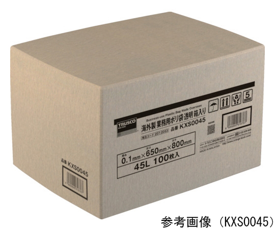 海外製　業務用ポリ袋　透明・箱入　0.1×120L　100枚入画像