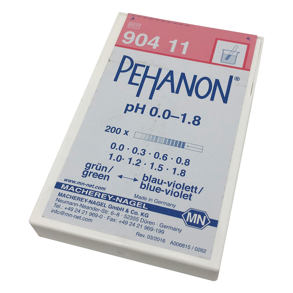 ストライプpH試験紙（PEHANON） pH0-1.8 1箱（200枚入）画像