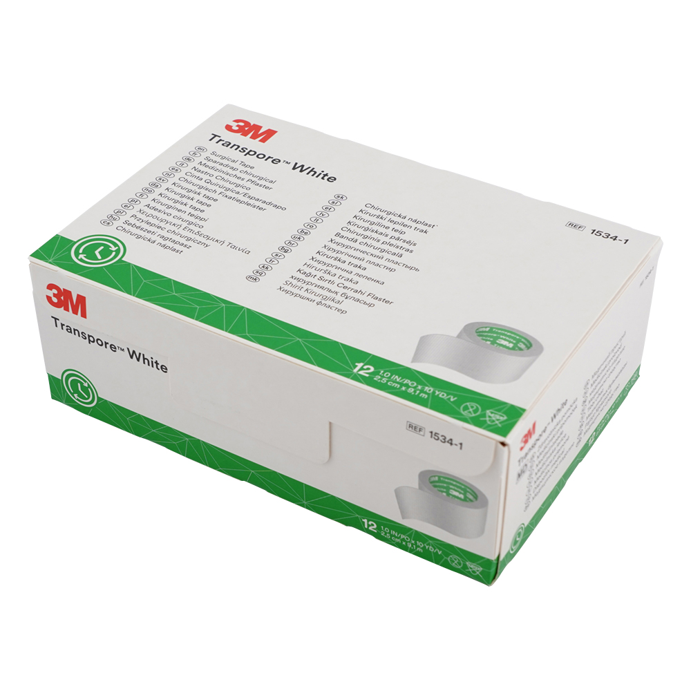 トランスポア(TM)ホワイトサージカルテープ 25.0mm×9.1m 12巻入