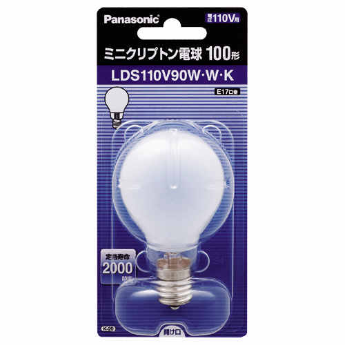 ﾐﾆｸﾘﾌﾟﾄﾝ電球 100W形 E17口金 ﾎﾜｲﾄ 1個