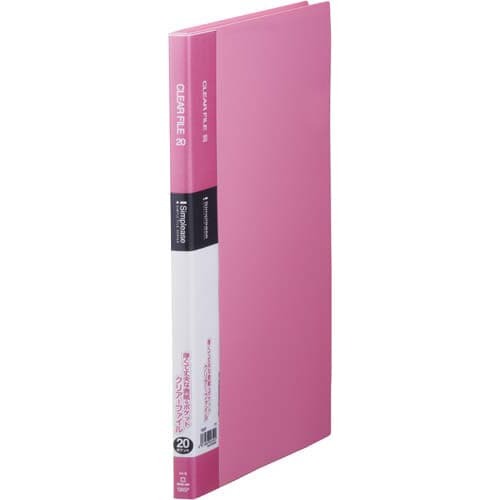 シンプリーズクリアーＦ固定式Ａ４縦２０Ｐ桃５０冊画像