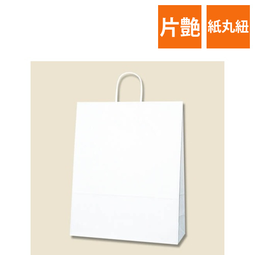 手提げ紙袋（白（片艶）・丸紐・幅380×マチ150×高さ500mm）画像