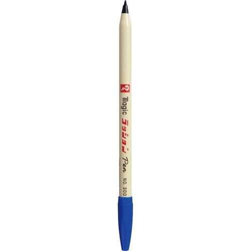 マジックラッションペン No.300 青 10本入 青いペンが整然と並んだパッケージの様子