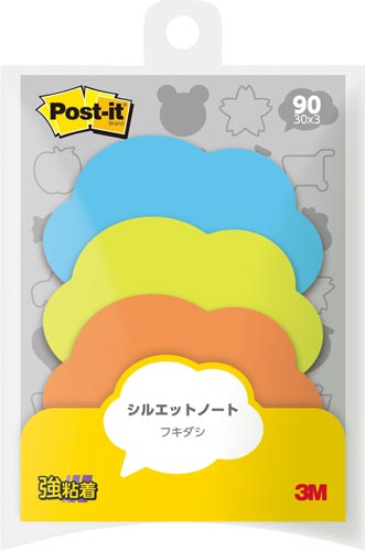 ポストイット　シルエットノート　強粘着　吹き出し画像