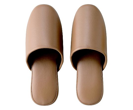 シボナシレザー風スリッパ ココアブラウン M 1パック(5足組入)画像