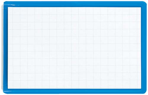 名刺型ソフト名札　安全ピン・クリップ両用型　青画像
