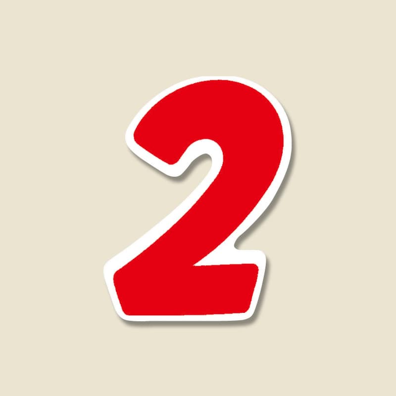 Ｎナンバーセルフ　Ｍ　Ｎｏ．２　赤画像