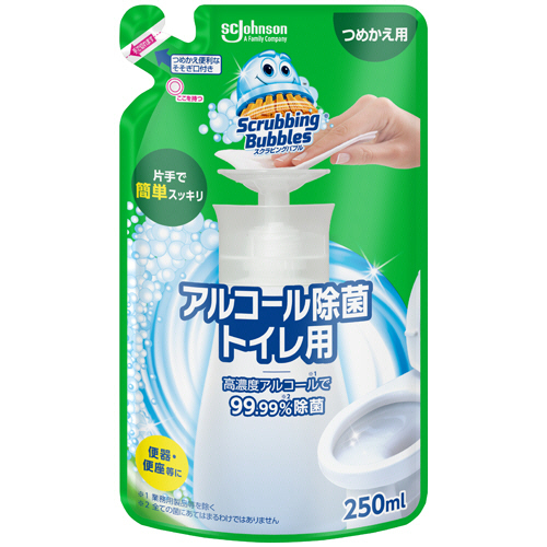 ｽｸﾗﾋﾞﾝｸﾞﾊﾞﾌﾞﾙ ｱﾙｺｰﾙ除菌 ﾄｲﾚ用 つめかえ用 250mL 1個画像