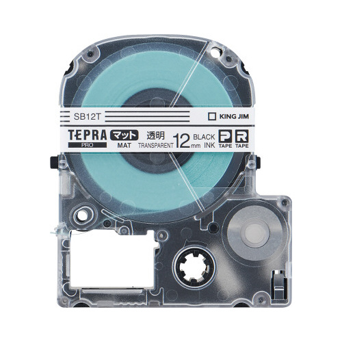 テプラ　ＰＲＯテープ　透明つや消し　１２ｍｍ黒文字