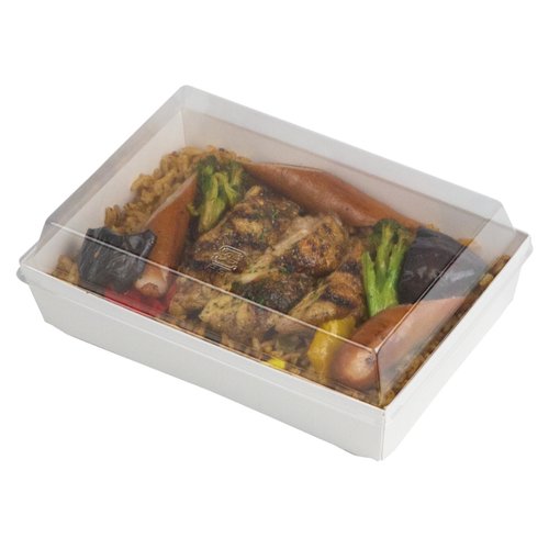 紙トレー ペーパーフードトレー 18×12 ヤマニパッケージ 整然と並べられたトレーが側面から見える状態