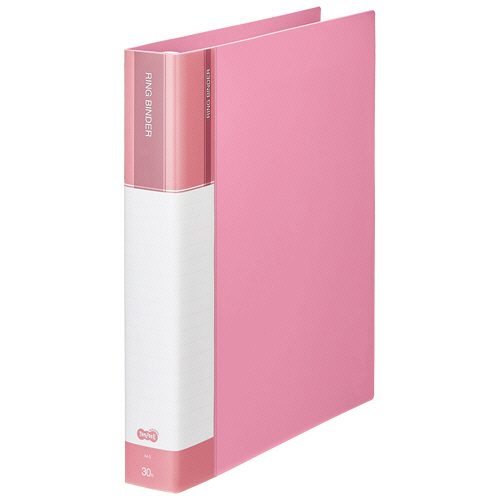 30穴ﾊﾞｲﾝﾀﾞｰ(PP表紙) A4ﾀﾃ 120枚収容 背幅48mm ﾋﾟﾝｸ 1冊画像