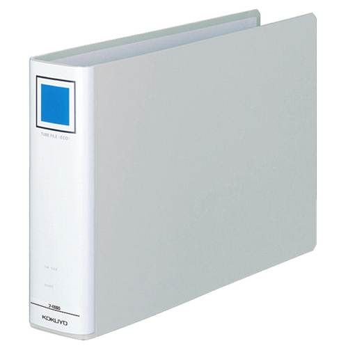 ﾁｭｰﾌﾞﾌｧｲﾙ(ｴｺ) 片開き A4ﾖｺ 500枚収容 50mmとじ 背幅65mm ｼﾙﾊﾞｰ 1冊画像